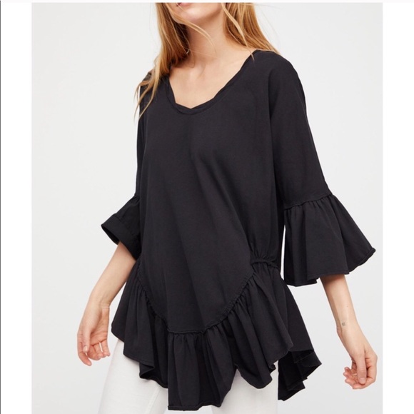 FP Beach Free People Sweetness Ruffle Tunic Top - Picture 3 of 11